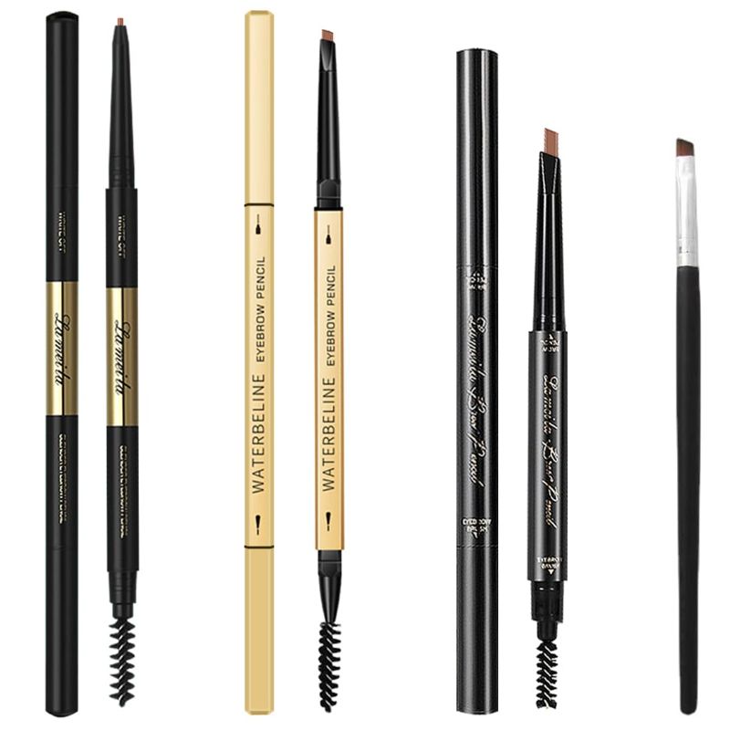 Photo 1 of 3 Different Eyebrow Pencils,Creates Natural Looking Brows Easily And Lastes All Day,4-in-1:Eyebrow Pencil *3; Eyebrow Brush *1,Light Brown #-927027
