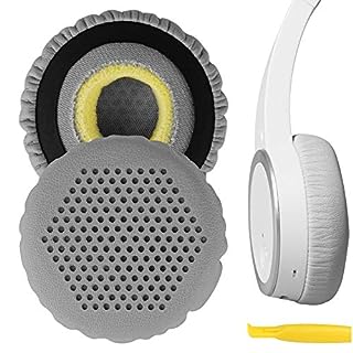 Photo 1 of Geekria QuickFit Perforated Replacement Ear Pads for Edifier W675BT, W670BT, W570BT Headphones Earpads, Headset Ear Cushion Repair Parts (Grey)