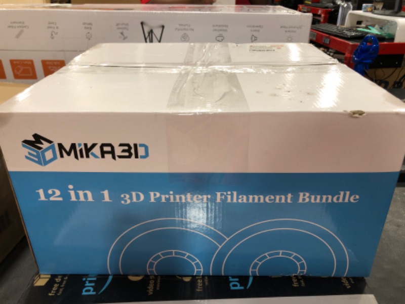 Photo 3 of 1.75mm 3D Printer Normal PLA Filament 12 Bundle, Most Popular Colors Pack, 1.75mm 500g per Spool, 12 Spools Pack, Total 6kgs Material with One Bottle of 3D Printer Stick Tool Mika3D