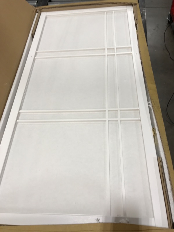 Photo 2 of 3 ft. Short Double Cross Shoji Screen - White - 4 Panels 4 Panel White
