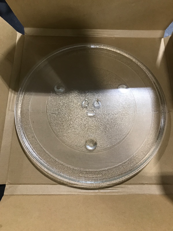 Photo 2 of 14.5" WB49X10063 Microwave Glass Plate Replacement by AMI PARTS for G.E Microwave Glass Turntable Plate Replaces WB39X10038 WB49X10193 14.2IN