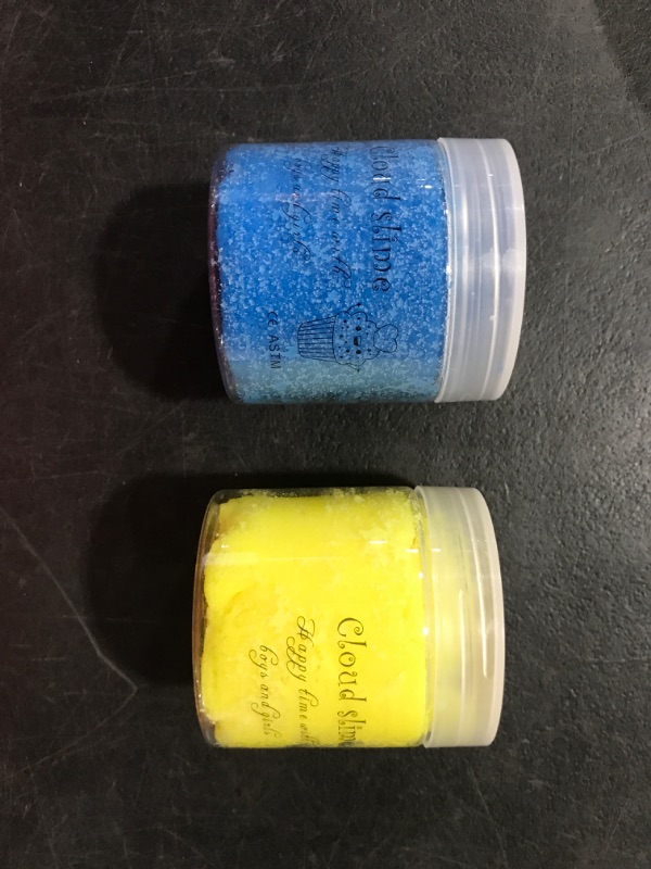 Photo 2 of Cloud Slime Kit,2 Pack Pineapple Blue Slime,Super Soft and Non-Sticky Scented DIY Sludge Toy (8oz) A-2pack