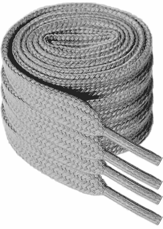 Photo 1 of 4 Pair Flat Shoelaces 5/16" Wide52 Lengths for Sneakers Athletic Tennis Shoe
