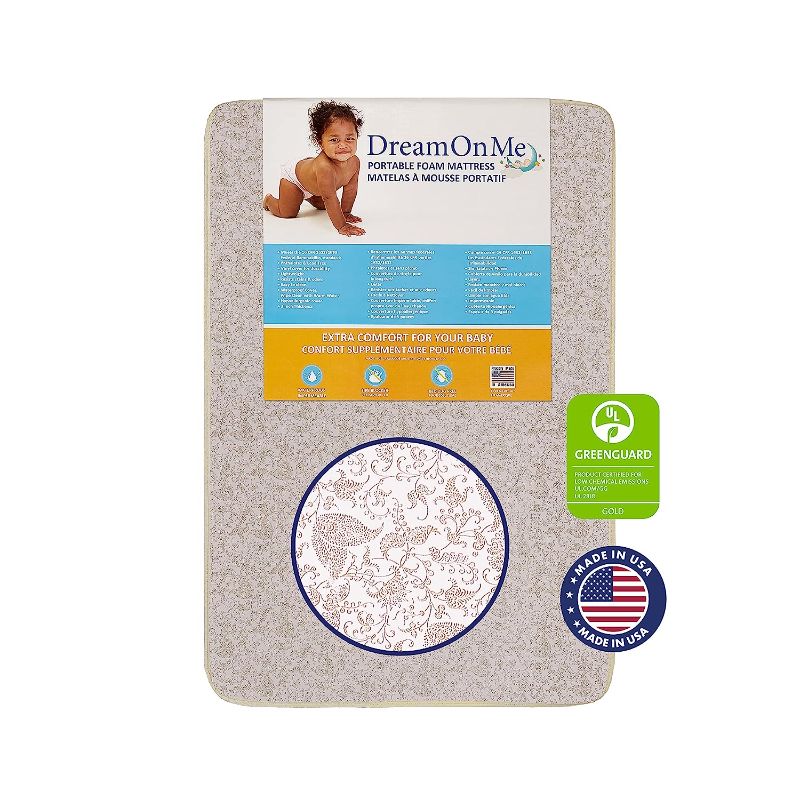 Photo 2 of Dream On Me 3" Fiber Playmat, Excellent Comfort & Support, Waterproof Vinyl Cover, Greenguard Gold Certified, Environment Safe Playmat
