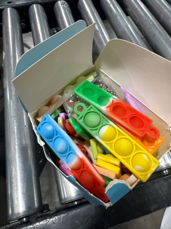 Photo 2 of 100 pcs mini pop keychain fidget sensory toys