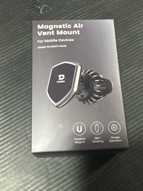 Photo 2 of ?Military-Grade Magnetic Vent Hook? Phone Holder for Car?Ultra Sturdy? Hands-Free Car Phone Holder Mount?Sharp Turns & Bumpy Roads Friendly? Compatible with iPhone, Samsung,All Smartphones (Short Arm)