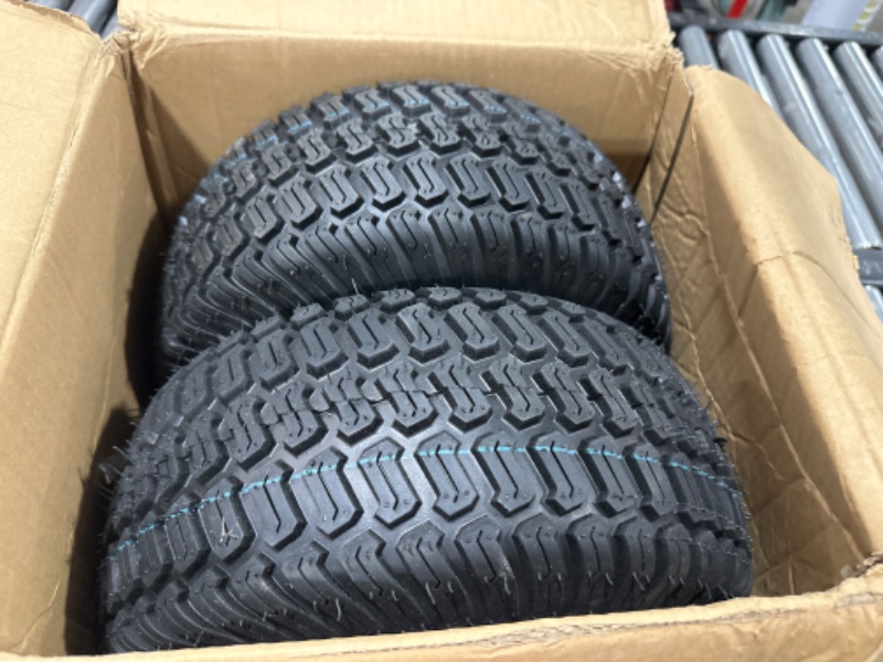 Photo 1 of 15x6.00-6" Front Tire Assembly Replacement for 100 and 300 Series John Deere Riding Mowers - 2 pack