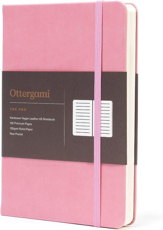 Photo 1 of 2 PACK Ottergami Lined Journal Notebook | Hardcover A5 Notebook | Ideal Notebooks for Work | Vegan Leather Journal | Thick 150gsm - 192 Pages, Inner Pocket & Scribble Test Page | The Pro Lined
