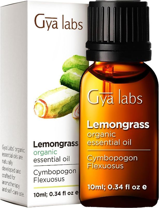 Photo 1 of 2 PACK Gya Labs Organic Lemongrass Essential Oil for Diffuser - Organic Lemongrass Oil for Hair - Lemon Grass Essentials Oil Organic for Skin - (0.34 fl oz)
