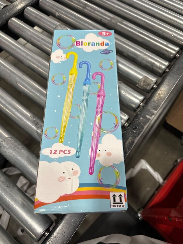 Photo 1 of Bloranda 12 Pack 15'' Bubble Wands Bulk - Large Bubble Wand | Umbrella Big Bubble Wand 3 Colors Bubble Wand Party Favors Summer Toys Outdoor Play Toys Birthday Party