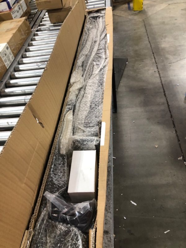 Photo 1 of Exterior Stair Railing Kit, Handrails for Outdoor Steps Railings, Stairs Handrail Metal Wrought Iron Hand Rails for Deck Gates Porch Concrete Fit 3-4 Step Outside (3 FT)