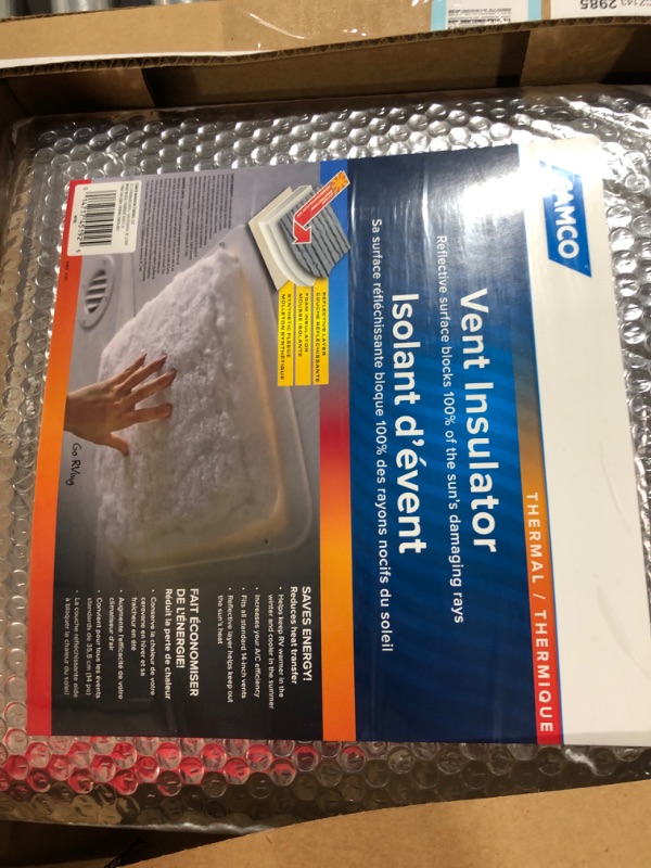 Photo 2 of Camco RV Vent Insulator and Skylight Cover & TST MAX RV Toilet Treatment Drop-INs | Control Unwanted Odors and Break Down Waste and Tissue | Septic Tank Safe | Orange Scent | 30 Count - pack of 1 Cover + Drop-Ins