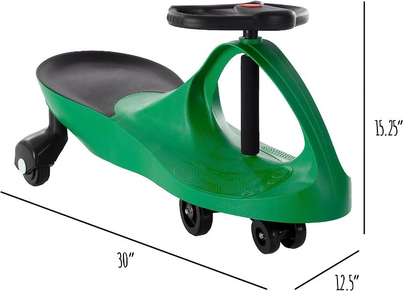 Photo 1 of 
Wiggle Car Ride On Toy – No Batteries, Gears or Pedals – Twist, Swivel, Go – Outdoor Ride Ons for Kids 3 Years and Up by Lil’ Rider (Green)