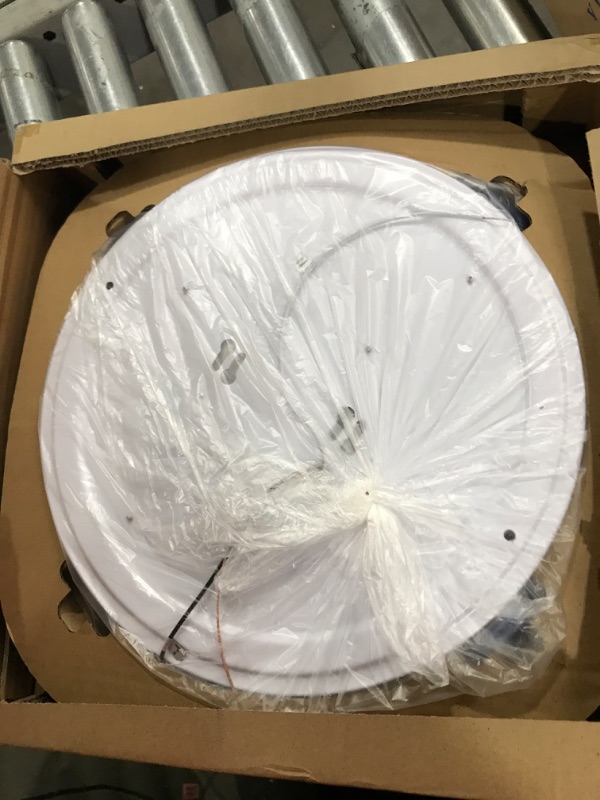 Photo 1 of 13 inch Earth-style Dimmable Flush Mount ceiling light fixture, 3000K/4000K/6500K Changeable Color by Wall Switch, LED Modern Ceiling Lamp for Bedroom, kids room, boy room, Hallway, Laundry Room. Blue- 13IN without remote control