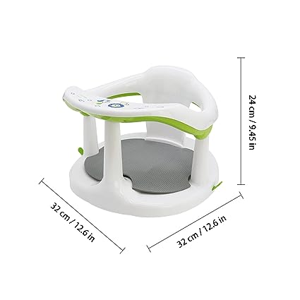 Photo 1 of Baby Bath Seat | Portable Toddler Child Bathtub Seat with Backrest and Suction Cups, Infant Baby Bath Chair for 6-18 Months Old Babies Infants, Newborn Gift ( color White )