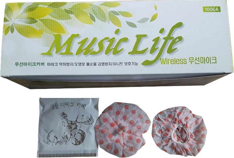 Photo 1 of 100 PCS (50 Pack) Microphone Covers Disposable Microphone Grill Covers Mic Hygiene Skin Cover Mic Cover Karaoke Sponge Cap 