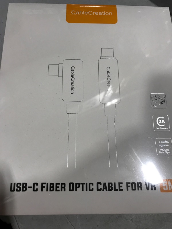Photo 2 of CableCreation [Upgraded Version USB C Fiber Optic Link Cable 16FT, USB C 3.2 Gen2 Cable USB C to C 10 Gbps High Speed Data Compatible with Quest 2 Virtual Reality Headsets and Gaming PC 16FT/5M USB C to USB C