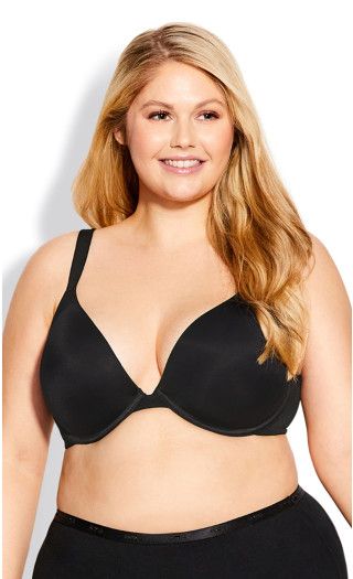 Photo 1 of BRA BASIC PLUNGE - Black -  42DD