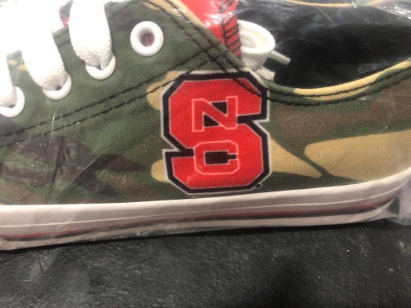 Photo 2 of (CHECK PICTURE) FOCO womens Ncaa College Team Logo Fashion Low Top Canvas Sneakers Shoes 8 Camo