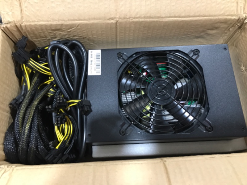 Photo 2 of Mining Power Supply, 2800W Long-line PSU Support 8 GPUs GPU Ethereum Miner, 180-240V 4U Mining Rig Case Power Supply