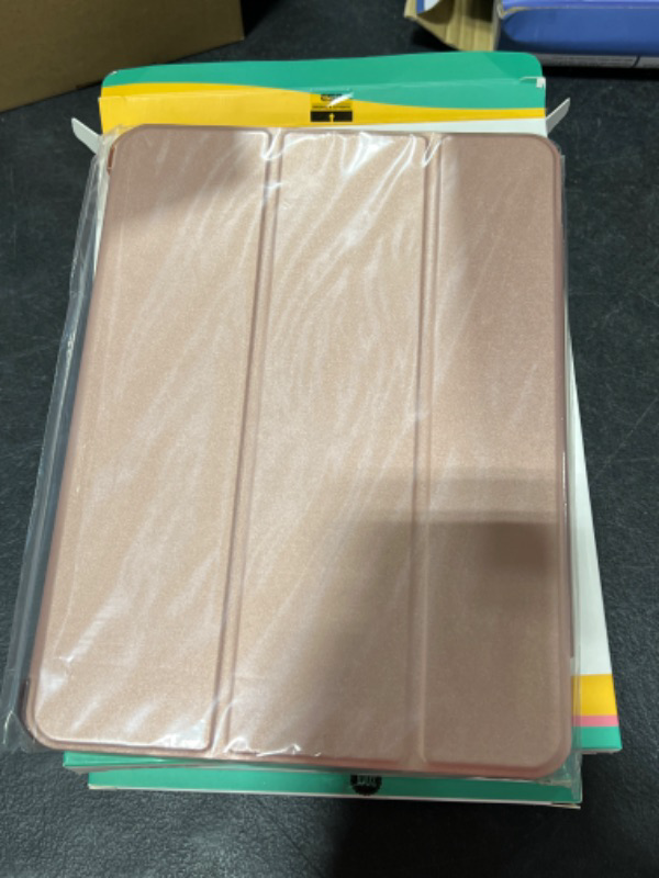 Photo 1 of ESR Yippee Trifold Smart Case for iPad Pro 11 2020 & 2018, Lightweight Stand Case with Clasp, Auto Sleep/Wake [Supports Pencil 2 Wireless Charging], Hard Back Cover for iPad Pro 11", Rose Gold Pink