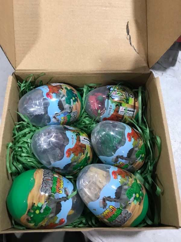 Photo 2 of 3 otters 6PCS Dinosaur Building Blocks, Dinosaur Eggs with Dinosaurs Building Kit Inside, Dinosaur Toys GIFS for Kids Surprise, Classroom Events, Carnival Prizes