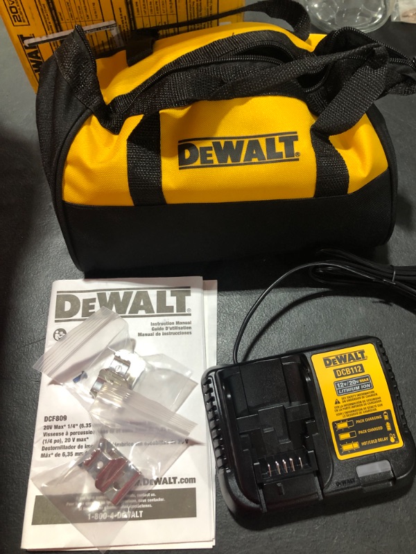 Photo 2 of [BAG AND CHARGER ONLY] DeWalt DCK225D2 ATOMIC COMPACT SERIES 20V MAX Brushless Drill Driver & Impact Driver 2.0Ah Combo Kit
