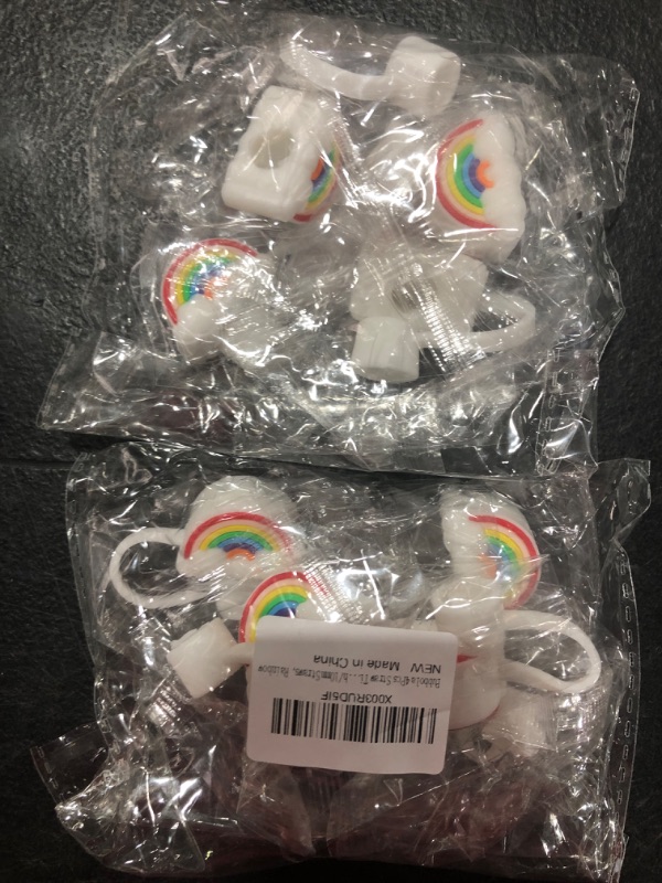 Photo 2 of 2 pack- Rainbow Cloud Straw Covers