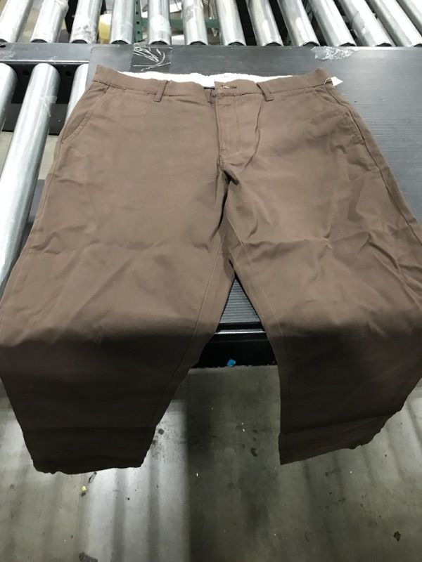 Photo 2 of [Size  31W x 28L] GOODTHREAD Men's Athletic-Fit 5-Pocket Comfort Stretch Chino Pant. BROWN