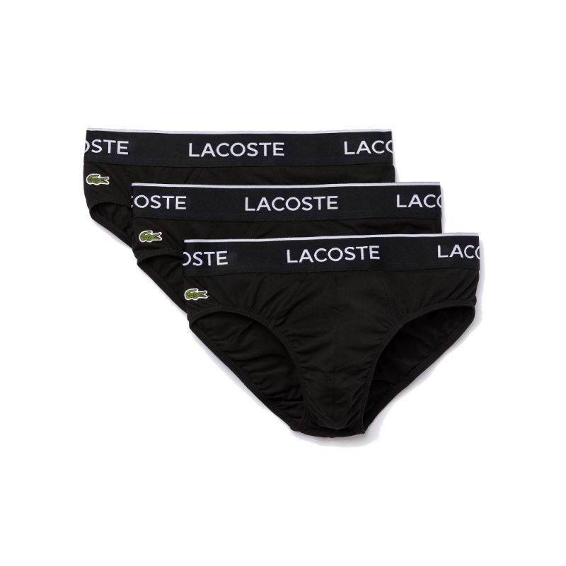 Photo 1 of [Size L] Lacoste Men's Casual Classic 3 Pack Cotton Stretch Briefs Large Black