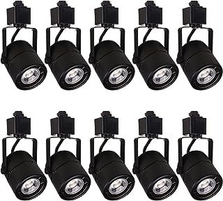 Photo 1 of EAGLOD 10W H Track Light Heads,CRI90+ Adjustable LED Track Light Fixtures for Accent Retail Artwork, Linear Track Light H Type -4000K Daylight 120V 24° Angle Halo Type- 10Pack (Black) 