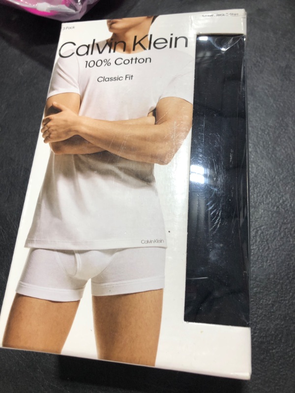 Photo 2 of Calvin Klein Men's Cotton Classics 3-Pack Undershirts X-Large 3 Black - Crewneck