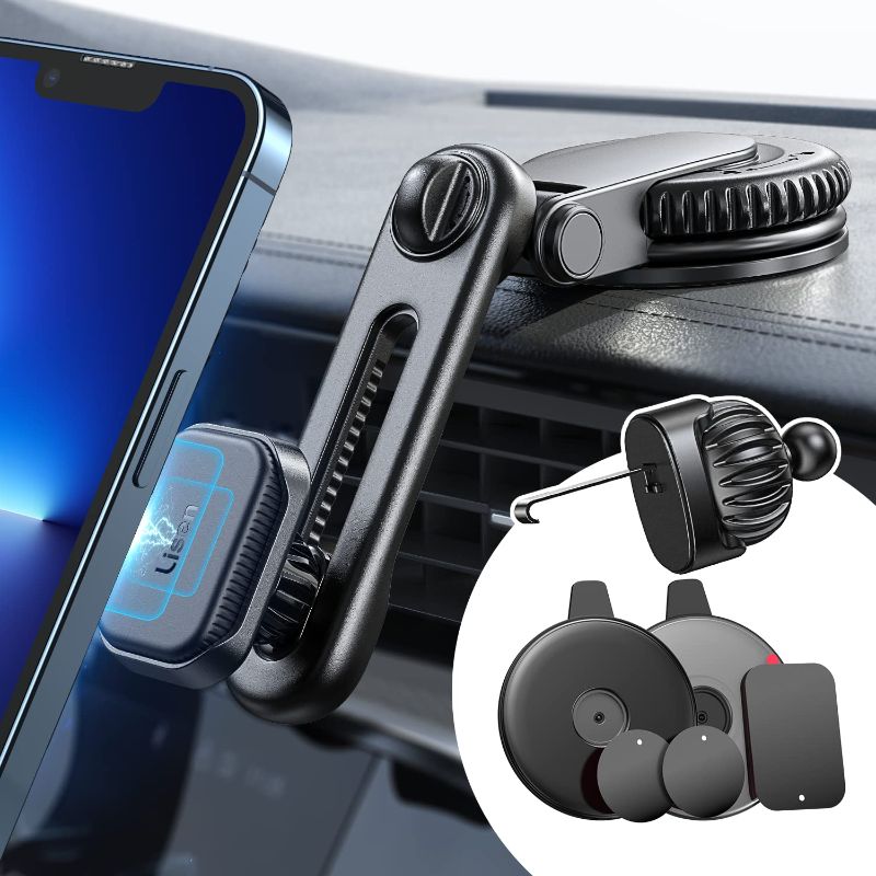Photo 1 of LISEN Magnetic Phone Holder for Car, Universal Phone Mount for Car, Dashboard Windshield Magnetic Car Cell Phone Holder Mount, Compatible for iPhone 13 Pro Max, Samsung Smartphones