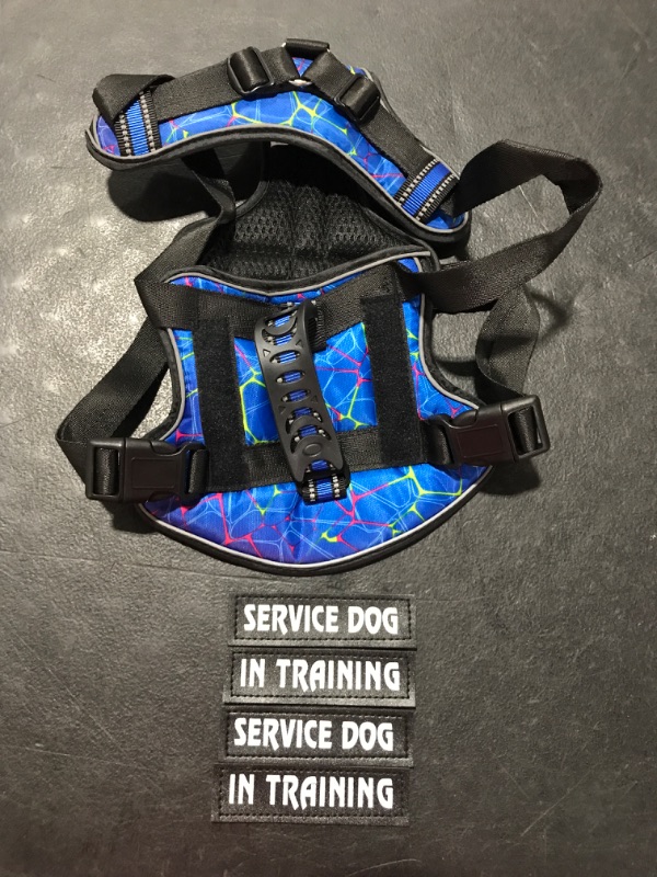 Photo 1 of [Size XL] NOTOYAYA Service Dog Harnesses, No-Pull Reflective Dog Harness Breathable Adjustable Pet Soft Oxford Vest with Sturdy Handle No-Choke & Easy to Control for Small Medium Large Dog(with 4 Pcs Patches)