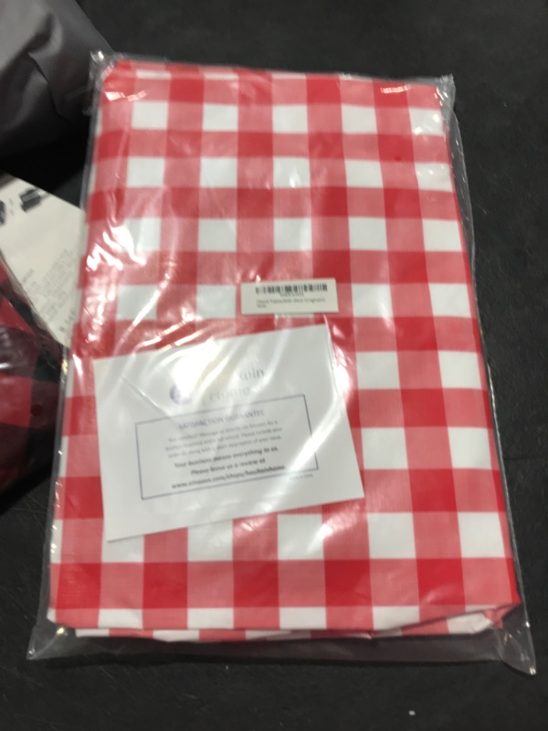 Photo 1 of 5 ft Fitted Vinyl Tablecloth for Indoor, Outdoor, Camping, RVs, Parties, Craft Tables, Children's Tables | Reusable, Waterproof, Elastic Edges | Rectangular Tables 60" long, 24" wide
