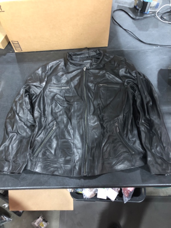 Photo 2 of BGSD Women Mila Zip Front Lambskin Leather Jacket (Regular & Plus Size & Petite) 1X Black