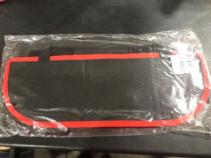 Photo 1 of Car Seat Organizer Between Seats, Car Net Pocket Handbag Holder, Barrier of Backseat Pet Kids, Mesh Car Bag Holder,Seat Back Net Bag, Used to Store Purse Phone Document (Upgraded Red)