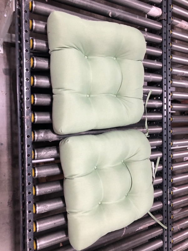 Photo 1 of 17in x 17in green patio chair cushions
