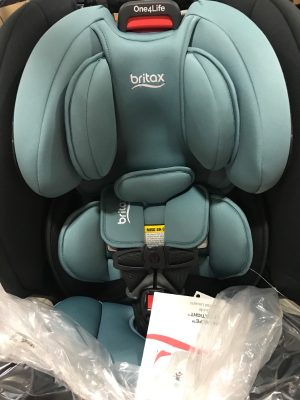 Photo 3 of Britax One4Life Convertible Car Seat, 10 Years of Use from 5 to 120 Pounds, Converts from Rear-Facing Infant Car Seat to Forward-Facing Booster Seat, Machine-Washable Fabric, Jade Onyx