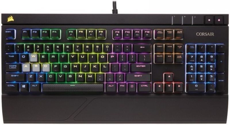 Photo 1 of  Corsair STRAFE RGB Mechanical USB Gaming Keyboard — Cherry MX Silent 