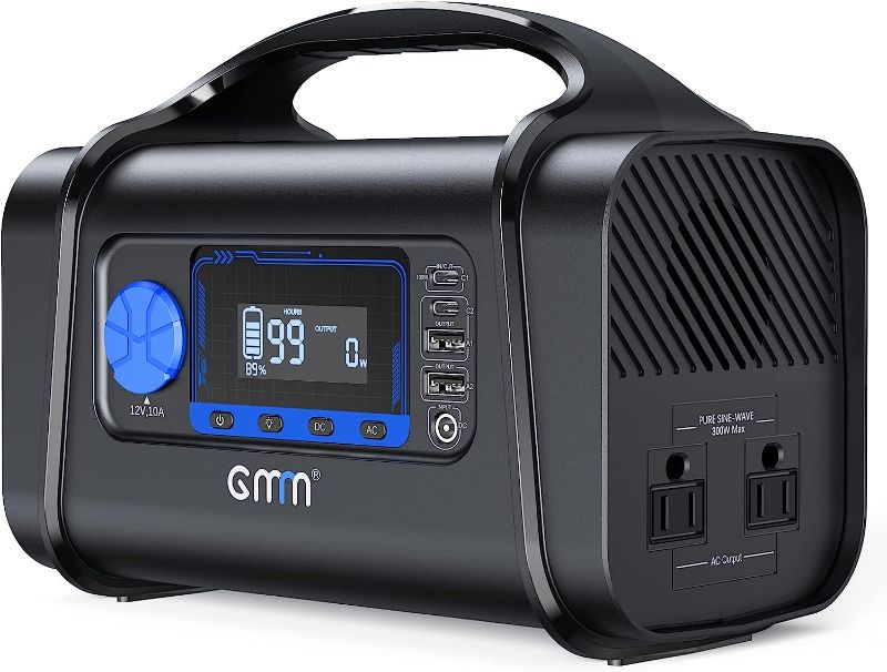 Photo 1 of Portable Power Station 300W Outdoor Generator 296Wh Backup Lithium Battery Portable Generator with 100W USB C PD Output&Input, 2AC Outlet, 2 USB A& USB C, LED Flashlight for Outdoors Camping Travel
