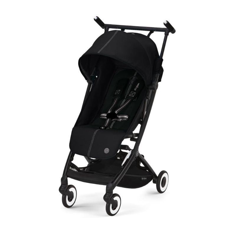 Photo 1 of CYBEX Libelle 2 Stroller, Ultra-Lightweight Stroller, Small Fold Stroller, Carry-On Luggage Compliant, Compact Stroller, Fits CYBEX Car Seats (Sold Separately), Infants 6 Months+, Moon Black

