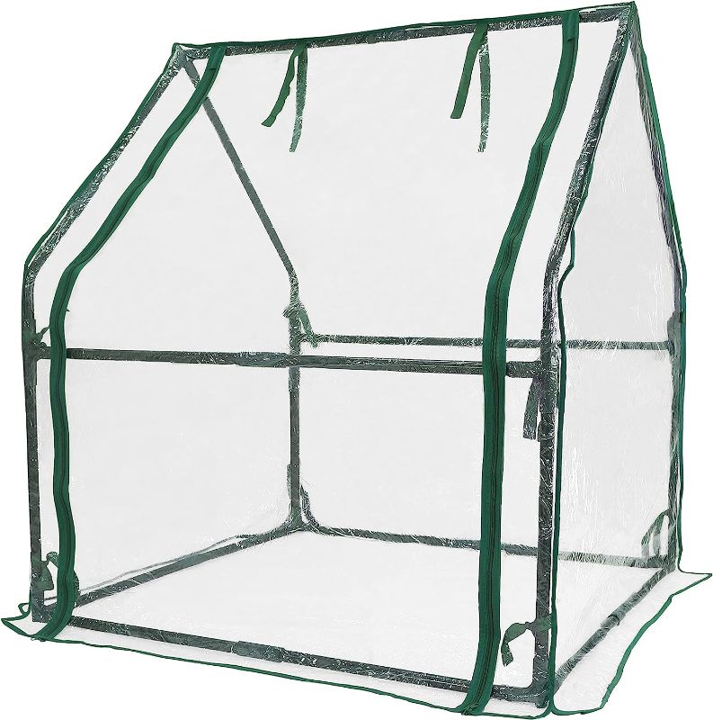 Photo 1 of  Gardzen Mini Greenhouse Heavy Duty Portable Green House, Clear Tent Indoor or Outdoor for Plants 36.2”(L) x36.2”(W) x42.5”(H) 
