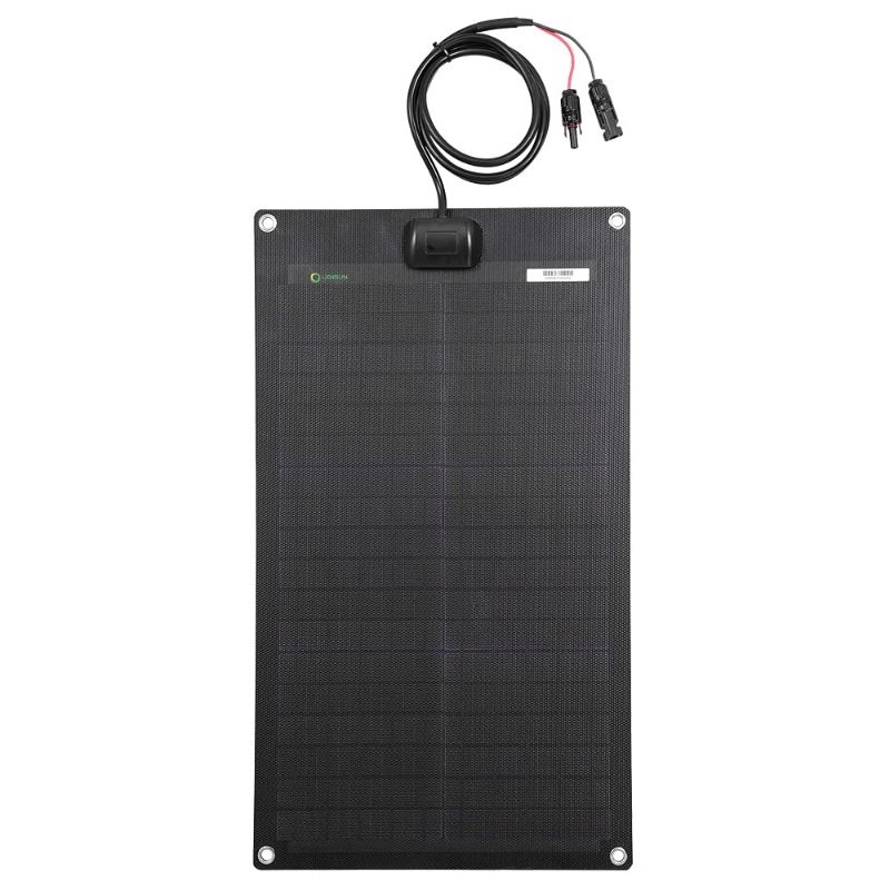 Photo 1 of Lensun 60W 12V ETFE Black Flexible Solar Panel, Ultrathin Ultra Lightweight, PERC Mono Solar Cells, for Campers, RVs, Boats,Camping, Tent