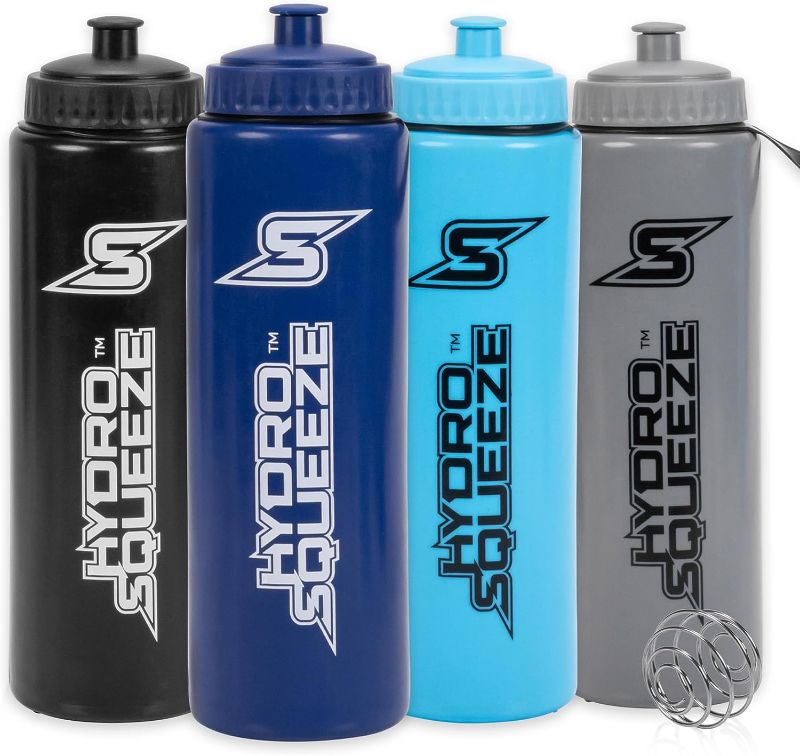 Photo 1 of 32oz Quick Squeeze BPA-Free Sports Water Bottles - 4 Pack
