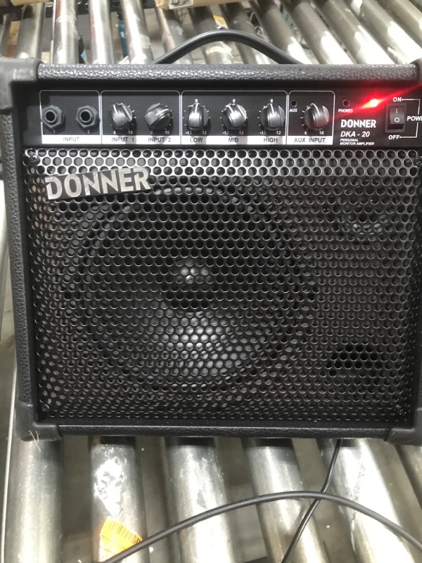 Photo 2 of Donner DKA-20 Keyboard Amplifier 20 Watt Keyboard AMP with Aux in and Two Channels, Bass Guitar Amp, Piano Amplifier, Electronic Drum Speaker Support for Microphone Input