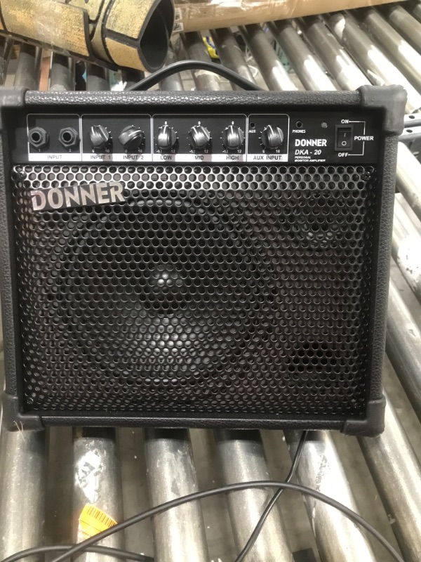 Photo 3 of Donner DKA-20 Keyboard Amplifier 20 Watt Keyboard AMP with Aux in and Two Channels, Bass Guitar Amp, Piano Amplifier, Electronic Drum Speaker Support for Microphone Input