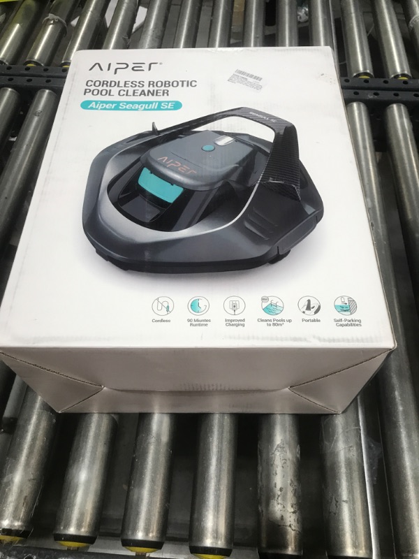 Photo 7 of (2023 Upgrade) AIPER Seagull SE Cordless Robotic Pool Cleaner, Pool Vacuum Lasts 90 Mins, LED Indicator, Self-Parking, Ideal for Above/In-Ground Flat Pools up to 40 Feet - Gray