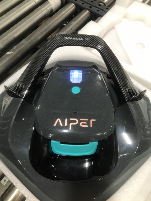 Photo 3 of (2023 Upgrade) AIPER Seagull SE Cordless Robotic Pool Cleaner, Pool Vacuum Lasts 90 Mins, LED Indicator, Self-Parking, Ideal for Above/In-Ground Flat Pools up to 40 Feet - Gray