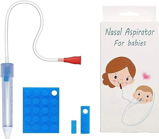 Photo 1 of Baby Nasal Aspirator with 24 Hygiene Filters, Mucus Aspirator for Baby, Cleanable and Reusable Nasal Congestion Relief for Infant
